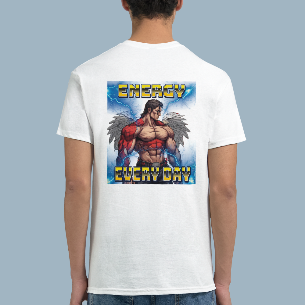 ENERGY EVERY DAY | White Heavyweight T-Shirt | Unisex