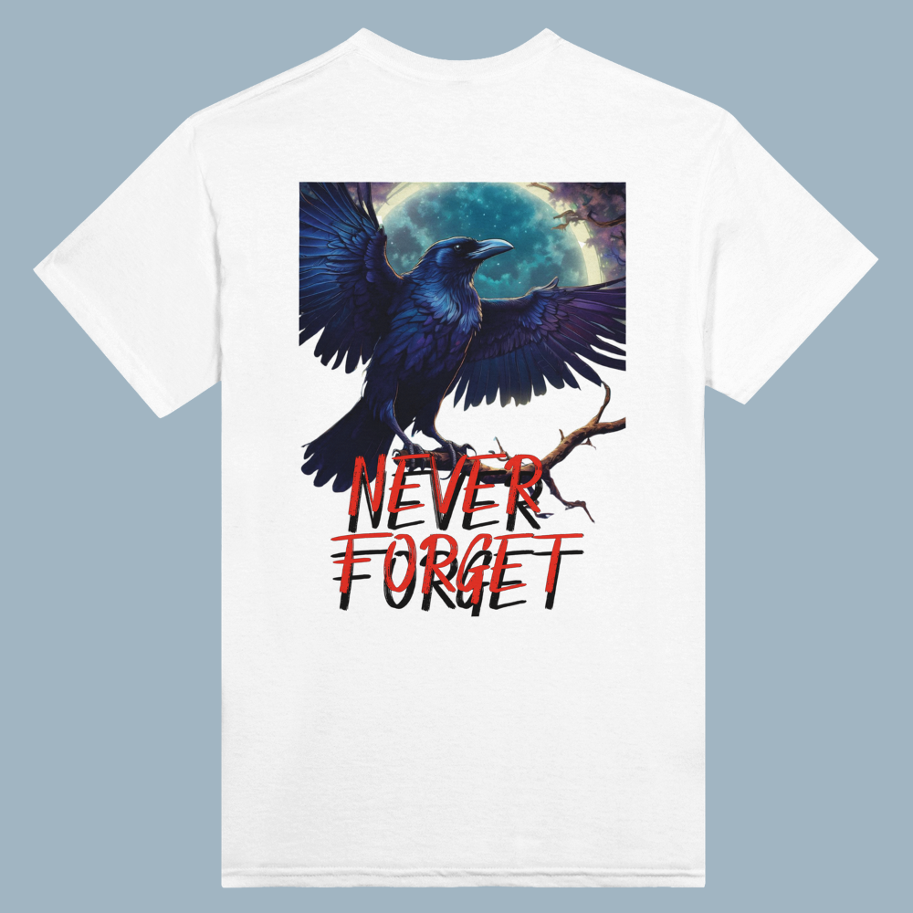 NEVER FORGET | White Heavyweight T-Shirt | Unisex