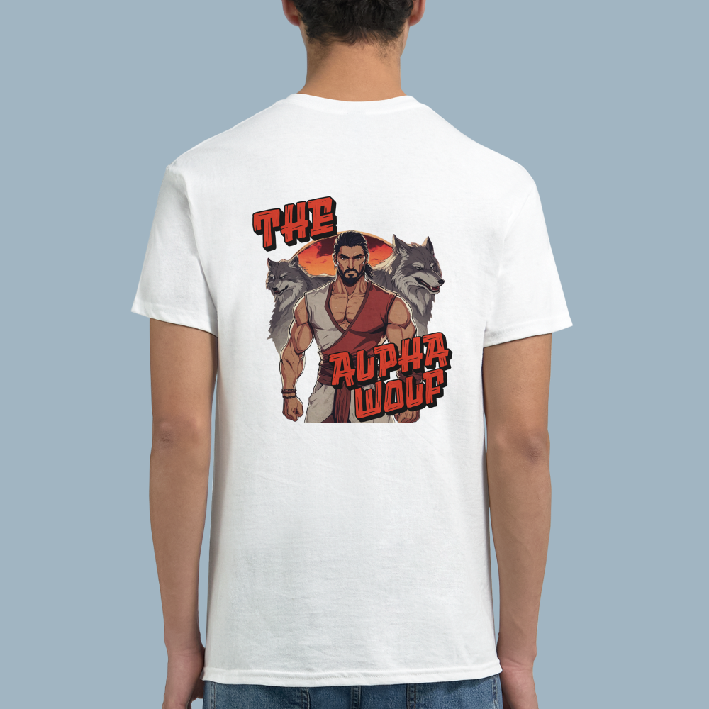 THE ALPHA WOLF | White Heavyweight T-Shirt | Unisex