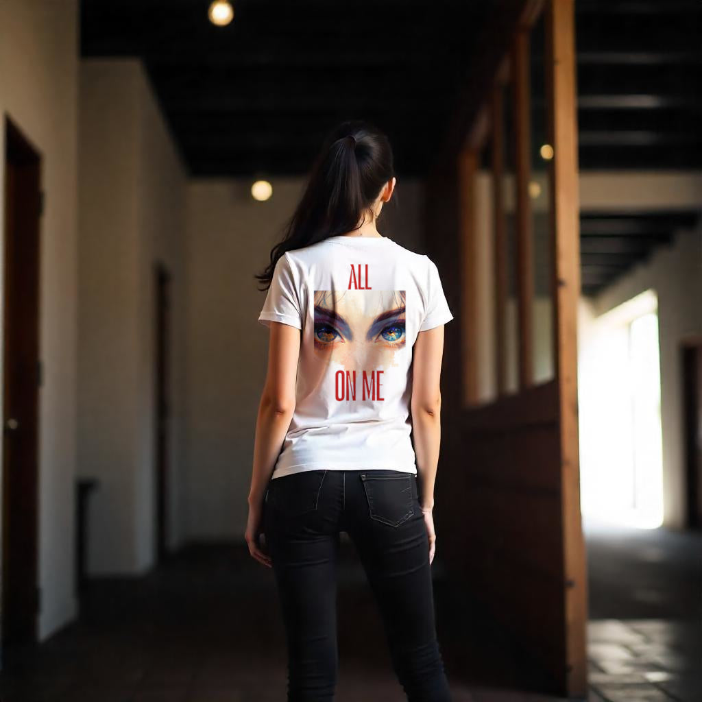 All EYES ON ME | White Heavyweight T-Shirt | Unisex