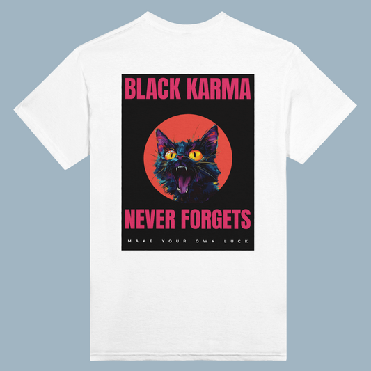 BLACK KARMA | White Heavyweight  T-Shirt | Unisex