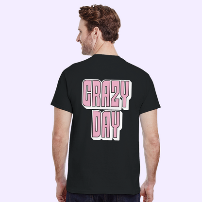 CRAZY DAY | Black Heavyweight T-Shirt | Unisex