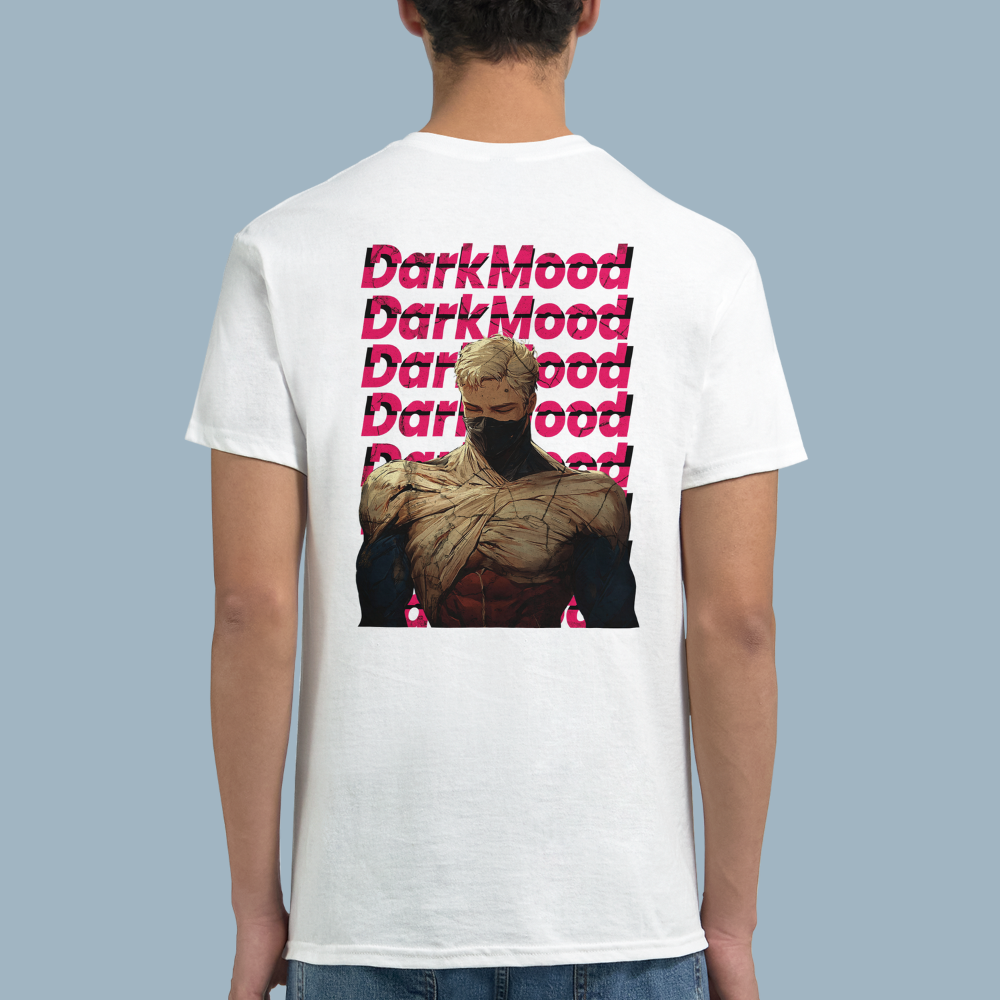 DARK MOOD | White Heavyweight  T-Shirt | Unisex