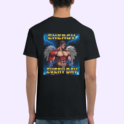 ENERGY EVERY DAY | Black Heavyweight  T-Shirt | Unisex