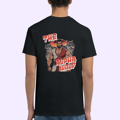 THE ALPHA WOLF | Black Heavyweight  T-Shirt | Unisex