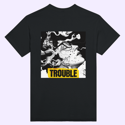 TROUBLE | Black Heavyweight  T-Shirt | Unisex