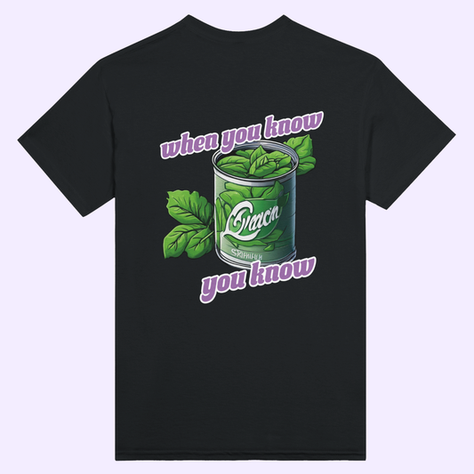 WHEN YOU KNOW YOU KNOW | Black Heavyweight  T-Shirt | Unisex