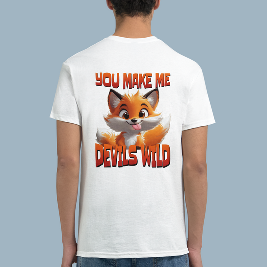 YOU MAKE ME FOX DEVILS WILD | White Heavyweight  T-Shirt | Unisex