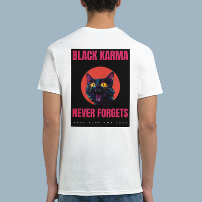 BLACK KARMA | White Heavyweight  T-Shirt | Unisex