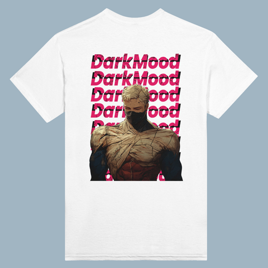 DARK MOOD | White Heavyweight  T-Shirt | Unisex