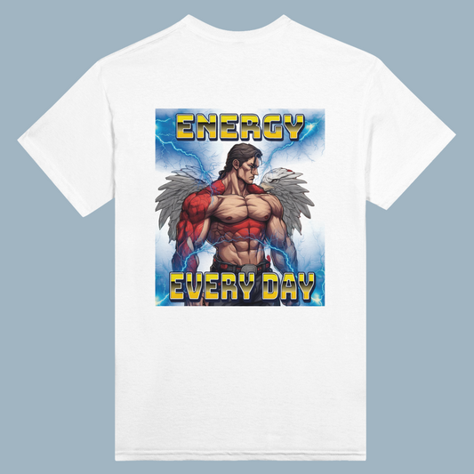 ENERGY EVERY DAY | White Heavyweight  T-Shirt | Unisex