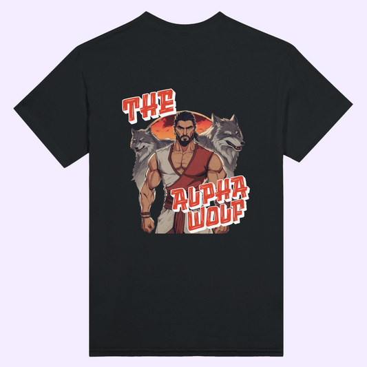 THE ALPHA WOLF | Black Heavyweight  T-Shirt | Unisex