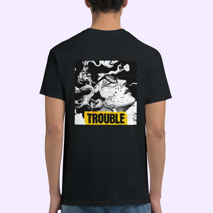 TROUBLE | Black Heavyweight  T-Shirt | Unisex