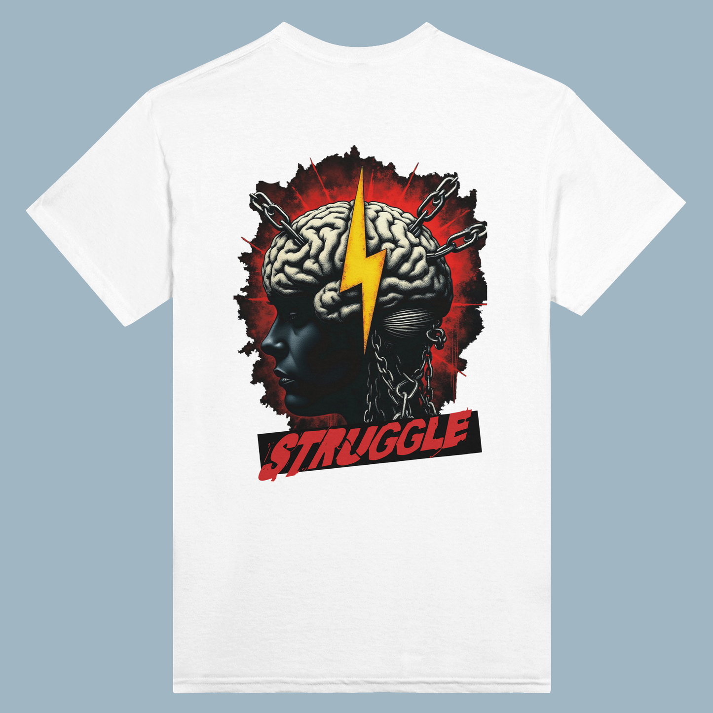 STRUGGLE | White Heavyweight  T-Shirt | Unisex