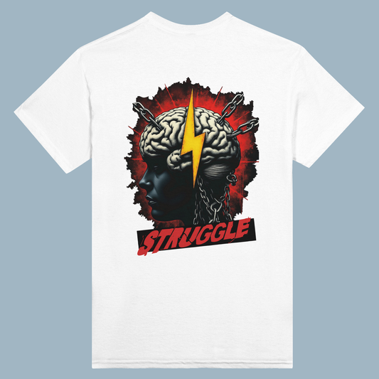 STRUGGLE | White Heavyweight  T-Shirt | Unisex