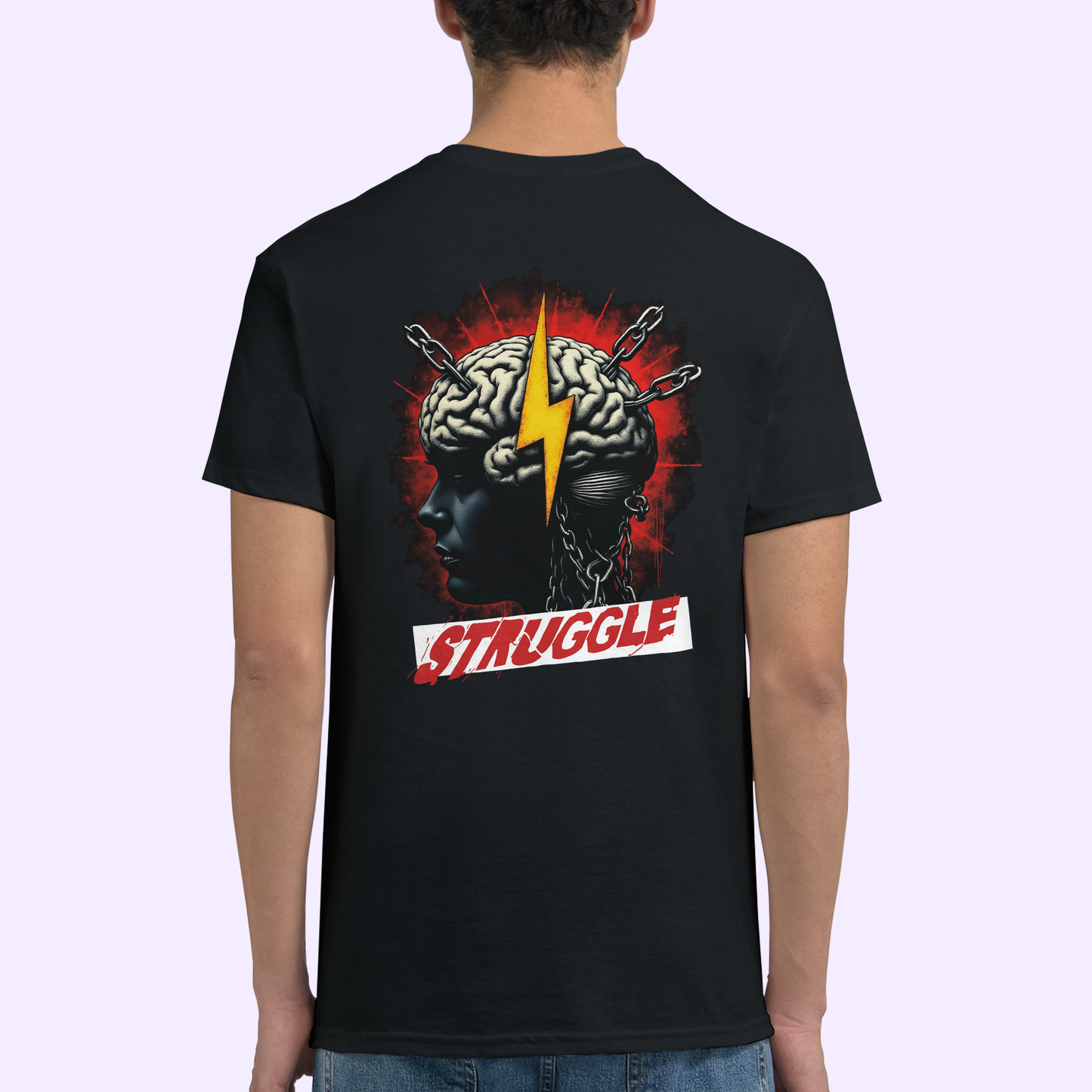STRUGGLE | Black Heavyweight T-Shirt | Unisex
