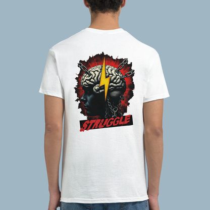 STRUGGLE | White Heavyweight  T-Shirt | Unisex
